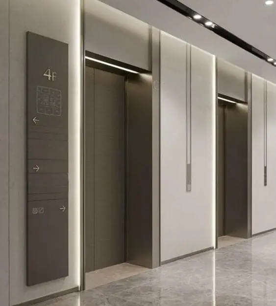 Passenger elevator cabin interior
